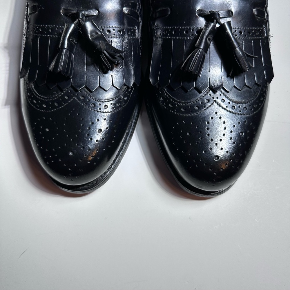 Bostonian Sz 10 EEE Tasseled Wingtip Slip-on Dress Shoes - Picture 3 of 12